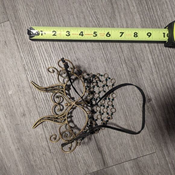 Vintage Handmade Brass Medieval Victorian Party Mask - Picture 2 of 7